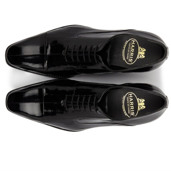 Harris Shoes 1913 Eel Leather Stringed Cap Toe Shoes, Size 11.5 - Picture 3 of 12